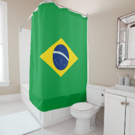 Brasilien-Flagge Duschvorhang