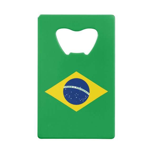 Brasilien-Flagge Flaschen-Öffner schön Geldbeutel Flaschenöffner (Rückseite)
