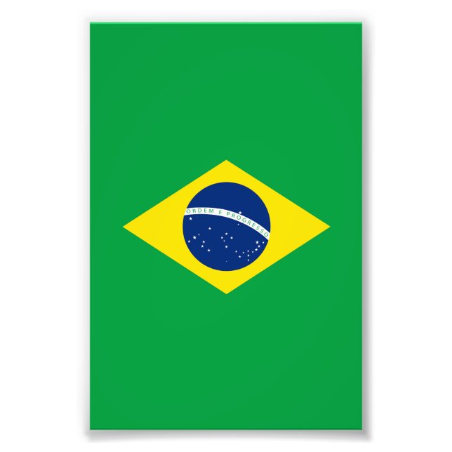 Brasilien-Flagge Fotodruck (Vorne)