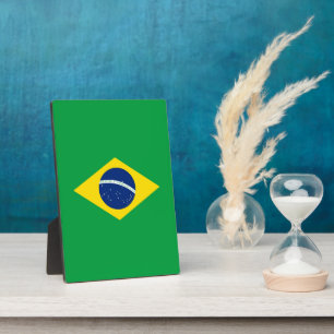 Brasilien-Flagge Fotoplatte