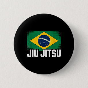 Brasilien-Flagge für brasilianische Jiu Jitsu-Fans Button