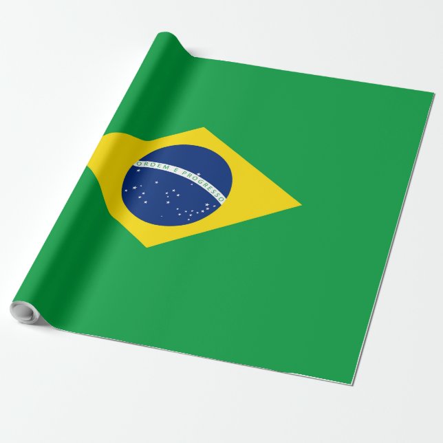 Brasilien-Flagge Geschenkpapier (Ungerollt)
