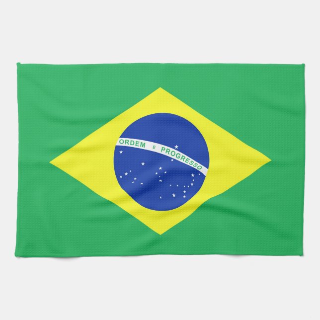 Brasilien-Flagge Handtuch (Horizontal)
