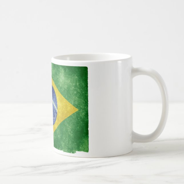 Brasilien-Flagge Kaffeetasse (Rechts)