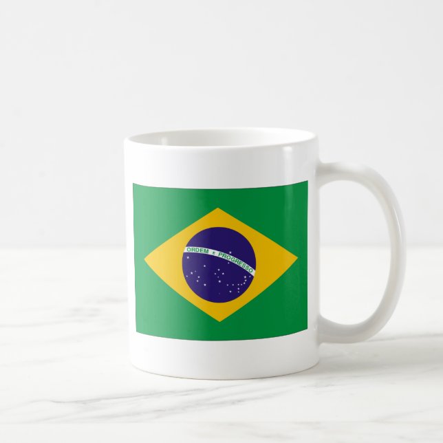 Brasilien-Flagge Kaffeetasse (Rechts)