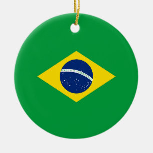 Brasilien-Flagge Keramik Ornament