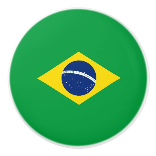 Brasilien-Flagge Keramikknauf (Vorderseite)