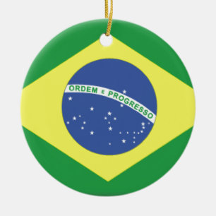 Brasilien-Flagge Keramikornament