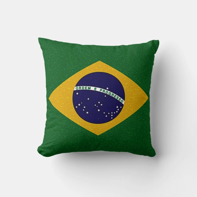 BRASILIEN-FLAGGE Kissen (Vorderseite)