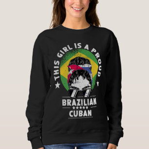 Brasilien Flagge Kuba Große Frauen Mädchen Bürger Sweatshirt