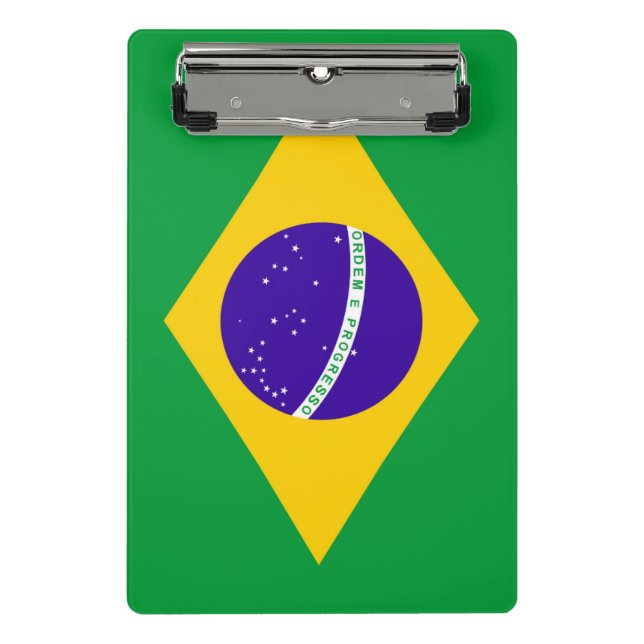Brasilien-Flagge Mini Klemmbrett (Vorderseite)
