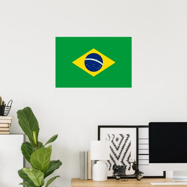 Brasilien-Flagge Poster (Heimbüro)
