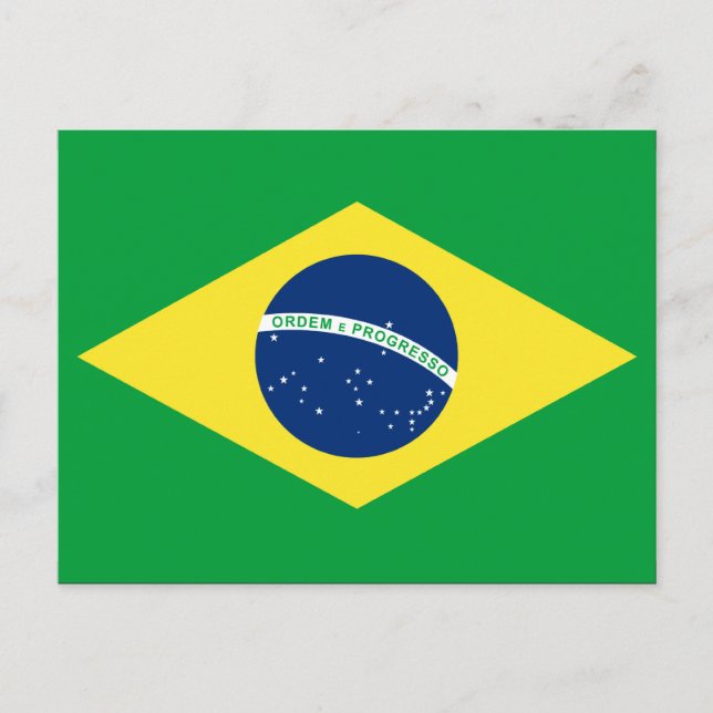 Brasilien-Flagge Postkarte (Vorderseite)