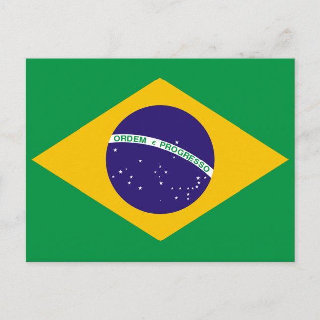 Brasilien-Flagge Postkarte (Vorderseite)