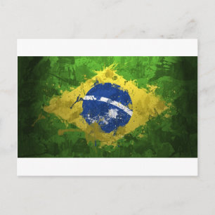 Brasilien-Flagge- Postkarte