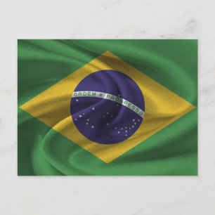 Brasilien-Flagge Postkarte