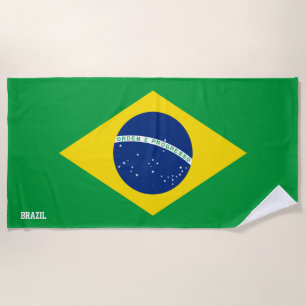 Brasilien-Flagge Prächtig Patriotisch Strandtuch