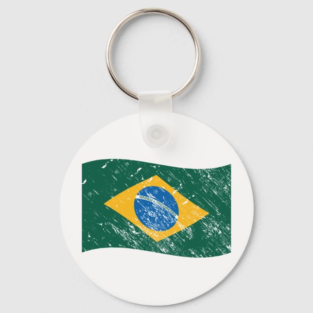Brasilien-Flagge Schlüsselanhänger (Vorderseite)