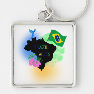 Brasilien-Flagge-Schlüsselanhänger – Stylisch & Re Schlüsselanhänger