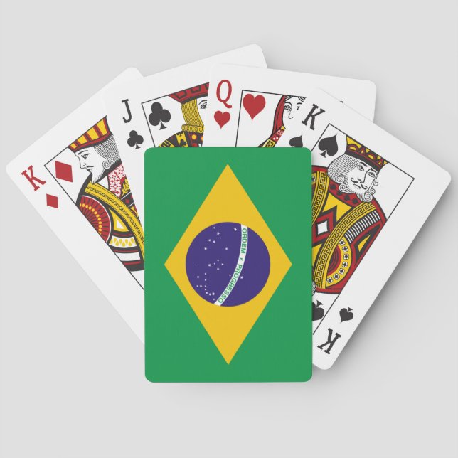Brasilien-Flagge Spielkarten (Rückseite)