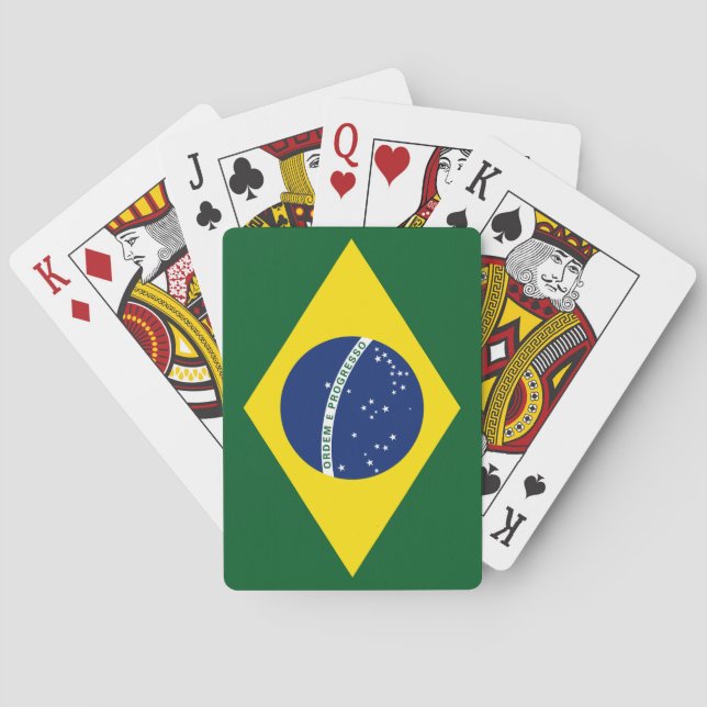 Brasilien-Flagge Spielkarten (Rückseite)