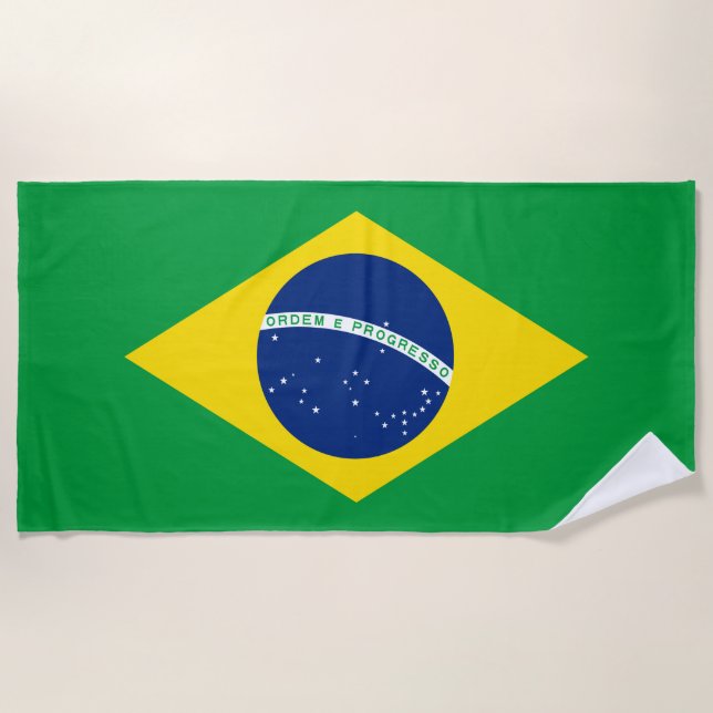 Brasilien Flagge Strandtuch (Vorderseite)