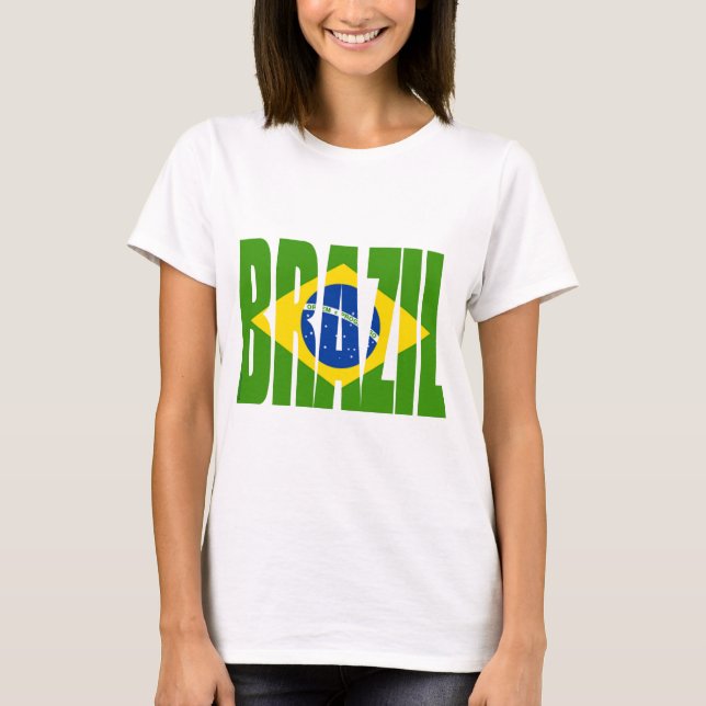 BRASILIEN-Flagge T-Shirt (Vorderseite)