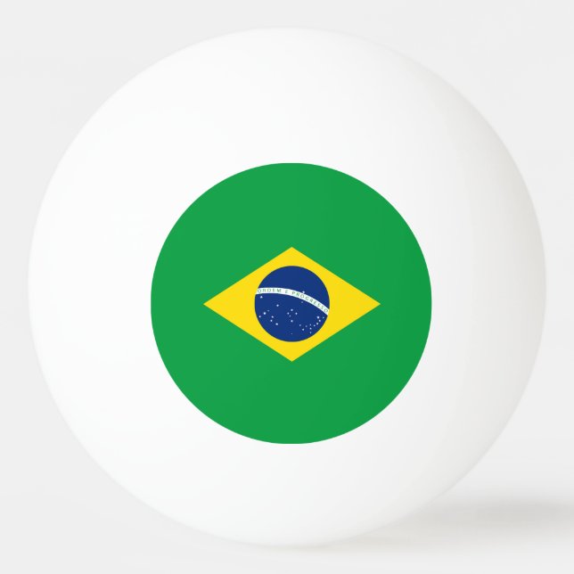 Brasilien-Flagge Tischtennisball (Vorderseite)