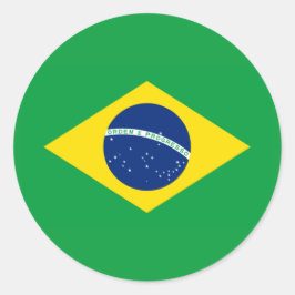 Brasilien-Flagge Weltmeisterschaft 2026 Fußball Br Runder Aufkleber