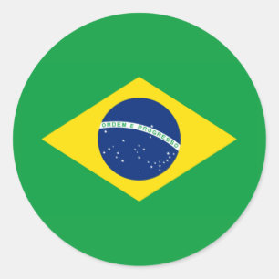 Brasilien-Flagge Weltmeisterschaft 2026 Fußball Br Runder Aufkleber
