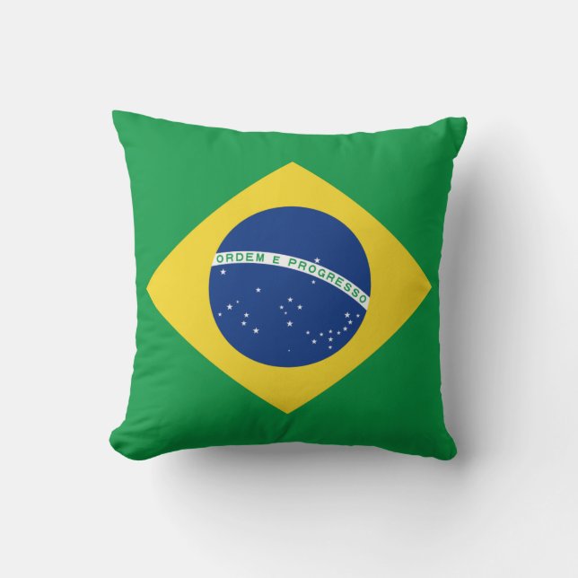 Brasilien Flagge x Flaggenkissen Kissen (Vorderseite)