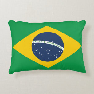 Brasilien-Flagge Zierkissen