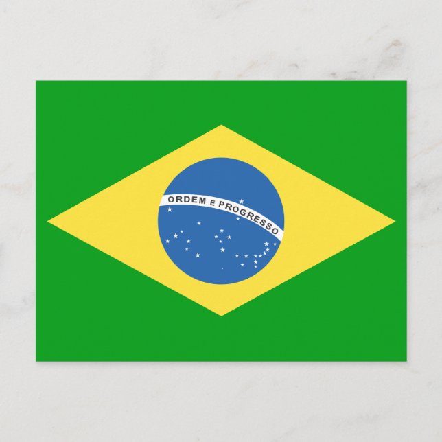 Brasilien-Flaggen-Design Postkarte (Vorderseite)