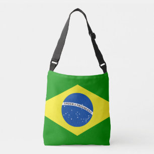 Brasilien-Flaggen-Design Tragetaschen Mit Langen Trägern