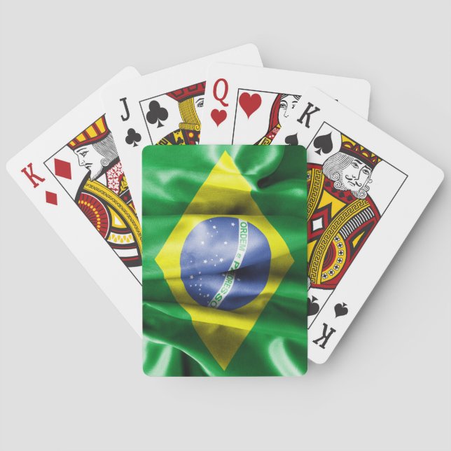 Brasilien Flaggen Fahrradbahnhofskarten Spielkarten (Rückseite)