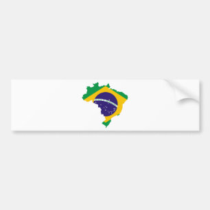 Brasilien-Flaggen-Karte Autoaufkleber