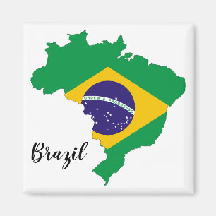 Brasilien-Flaggen-Karte Magnet