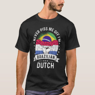Brasilien Flaggen Niederlande Grosser Spaß Bürger  T-Shirt