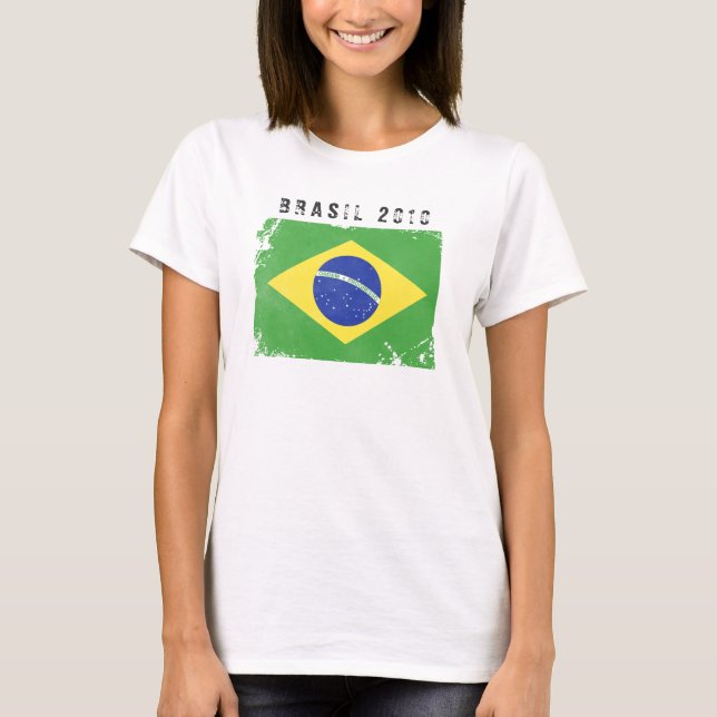 Brasilien-Flaggen-Shirt T-Shirt (Vorderseite)