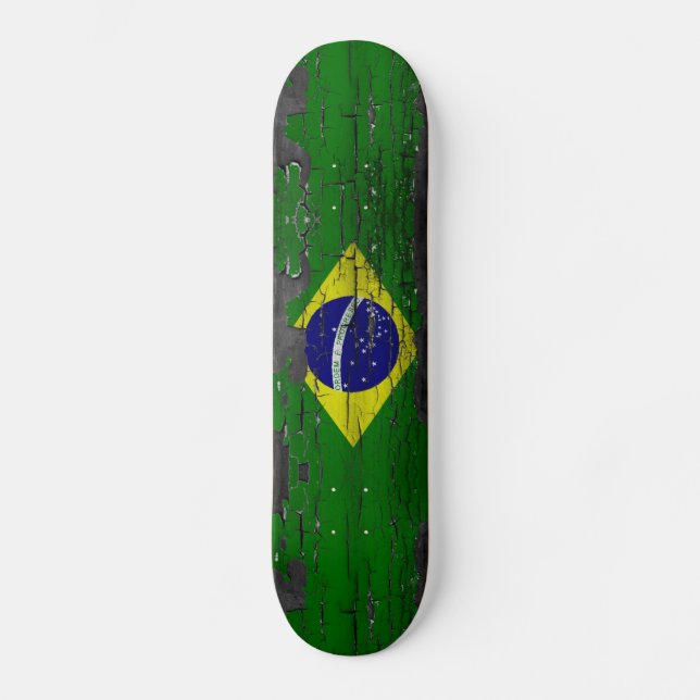 Brasilien-Flaggen-Skate-Plattform Skateboard (Vorderseite)
