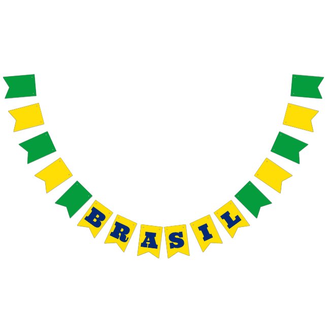 Brasilien Flaggenbanner Verde e Amarelo Wimpelkette (Alle)