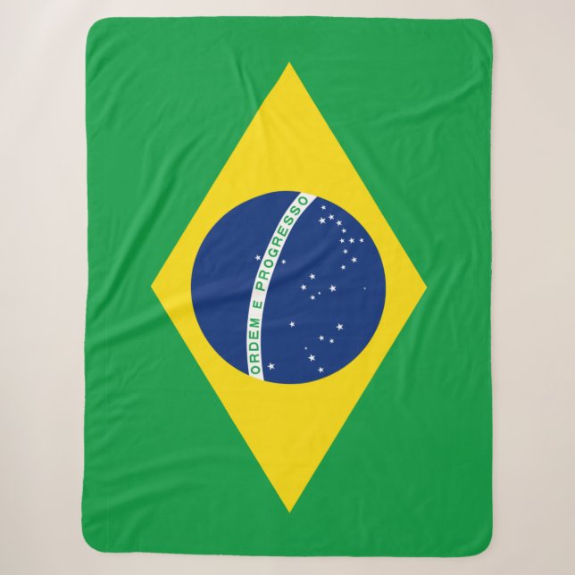 Brasilien Flaggenblankt Sherpadecke (Vorderseite)