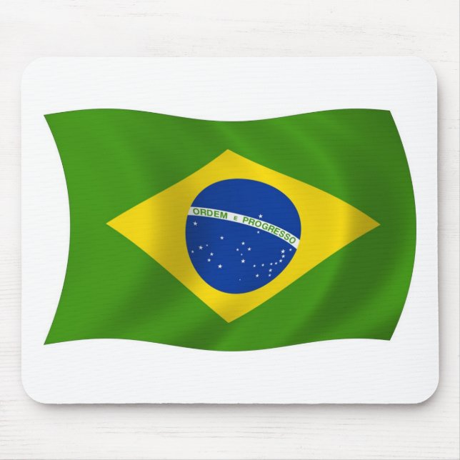 Brasilien Flaggenmousepad Mousepad (Vorne)