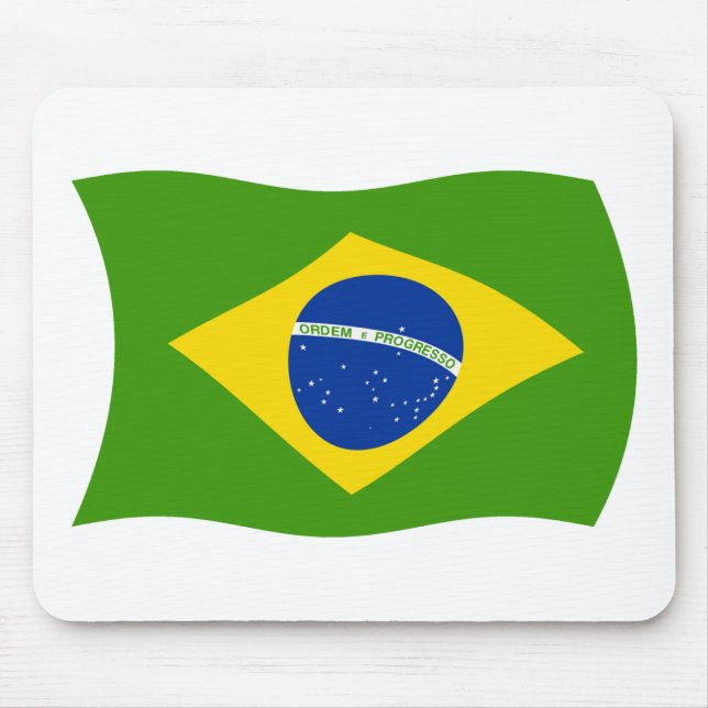 Brasilien Flaggenmousepad Mousepad (Vorne)