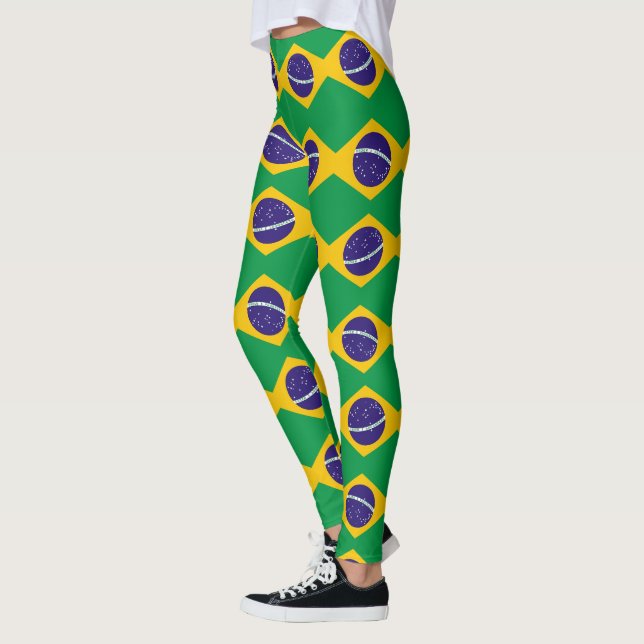 Brasilien-Flaggenmuster Leggings (Links)