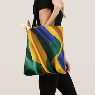 Brasilien Flaggenseidenstruktur Tasche