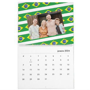 Brasilien   Fügen Sie Ihr Foto Brazilian Flag 2026 Kalender