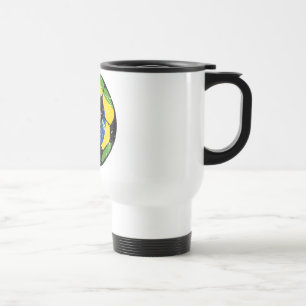Brasilien-Fußball-Ball-Tasse Reisebecher