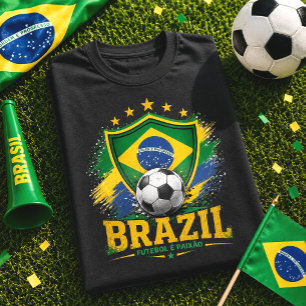 Brasilien Fußball Brasil Fußball Fan Brasilianisch T-Shirt