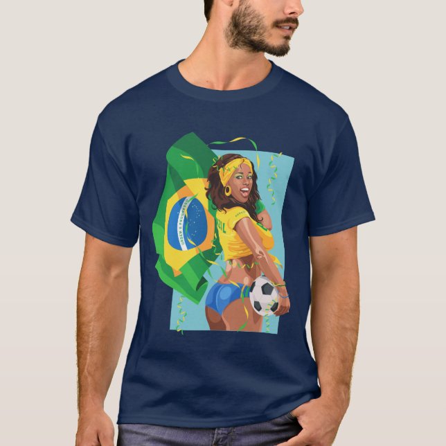 Brasilien-Fußball-Fußball T-Shirt (Vorderseite)